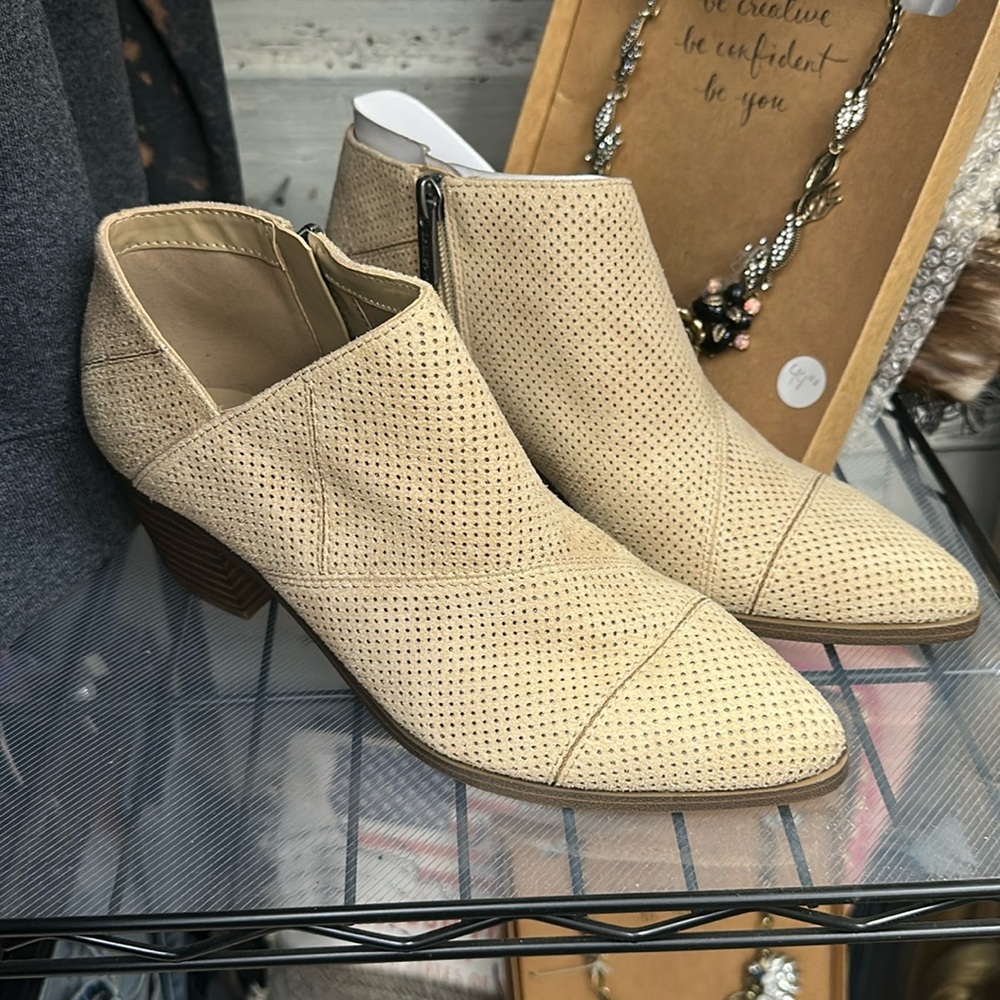 Perforated ankle booties